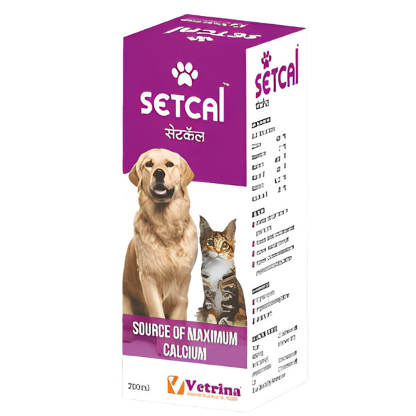 Vetrina Setcal Suspension Calcium Supplement for Dogs and Cats (200ml)