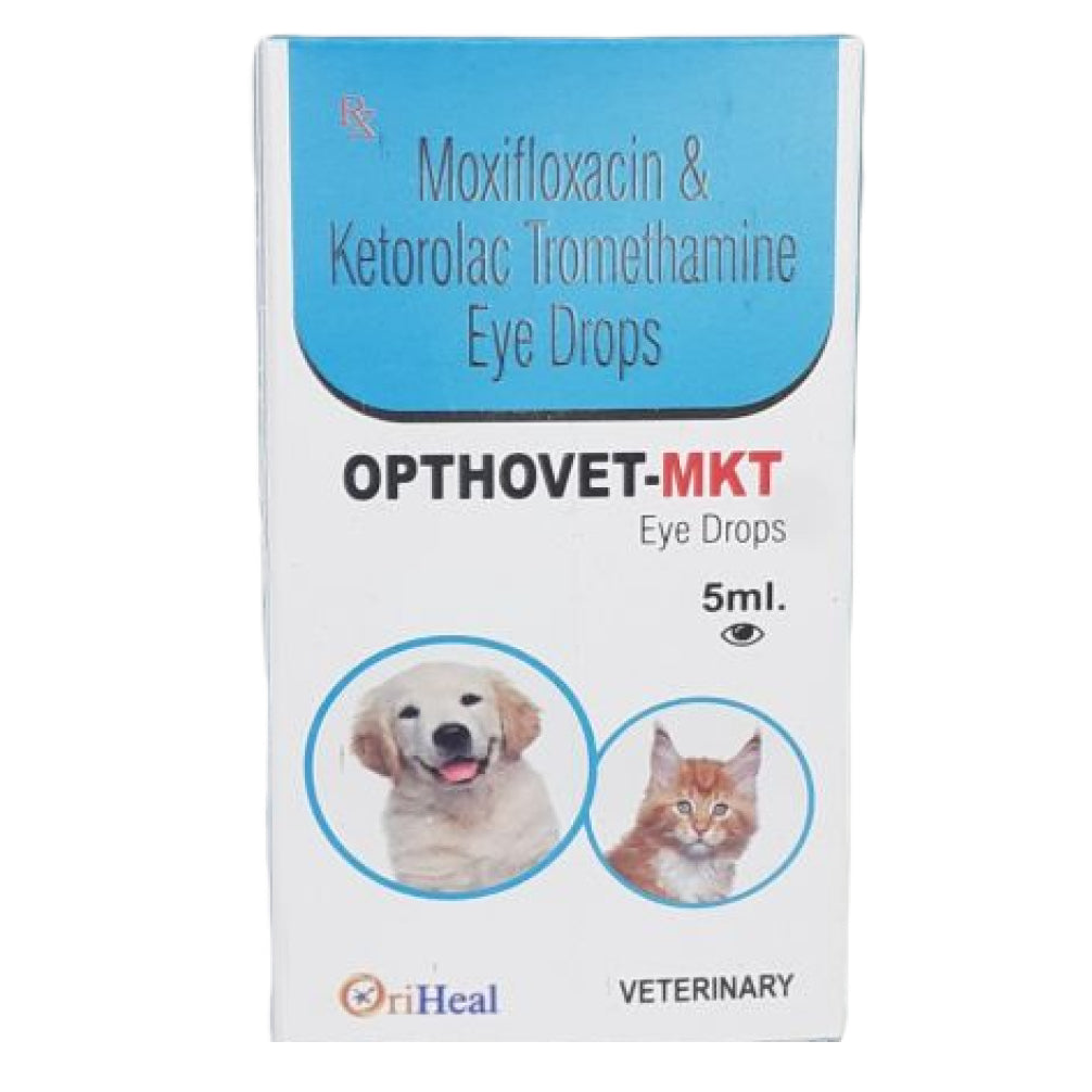 Oriheal Opthovet MKT (Moxifloxacin & Ketorolac Tromethamine) Eye Drops for Dogs & Cats Both-Pharmacy Oriheal Pharmacy 5ml