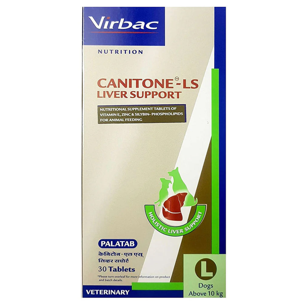 Virbac Canitone LS Liver Support Tablets for Dogs (Pack of 30 tablets)