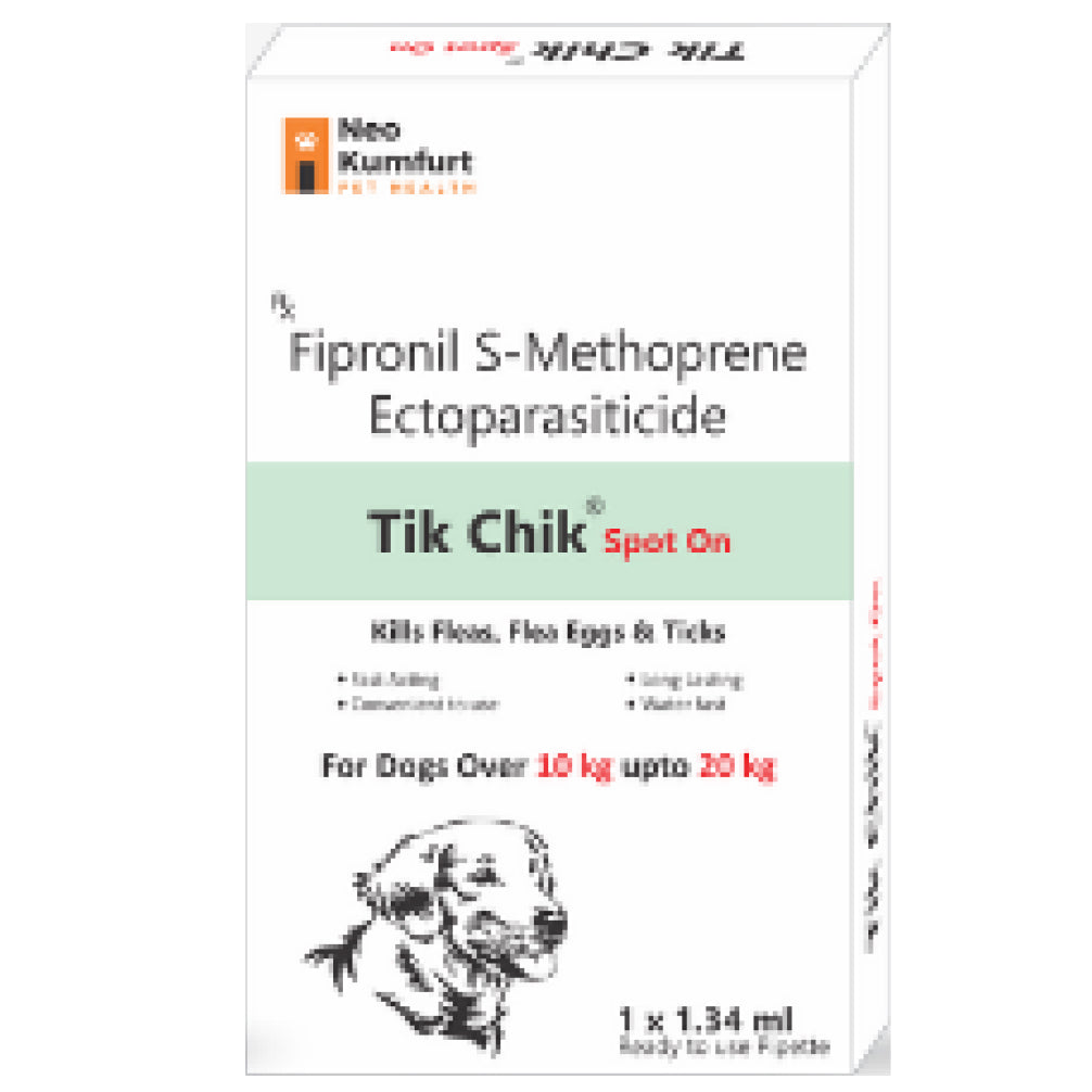Neo Kumfurt Tik Chik (Fipronil) Anti-tick & flea Spot On for Dogs