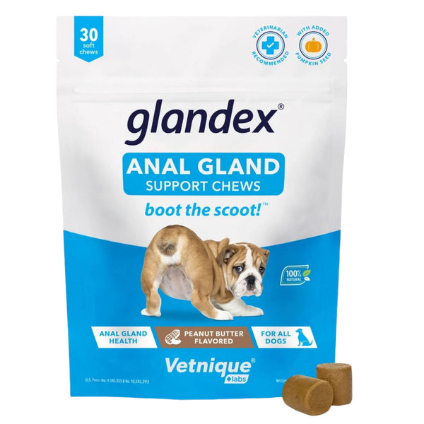 Vetnique Glandex Anal Gland Supplement for Dogs (30 Soft Chews)
