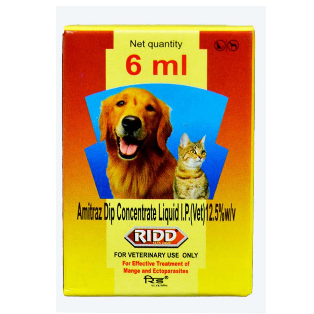 Petcare Ridd (amitraz) Anti Tick & Flea Solution For Dogs