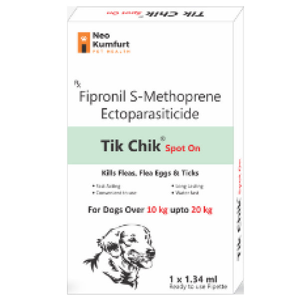 Neo Kumfurt Tik Chik  Anti-tick & flea Spot On for Dogs (10-20kg)