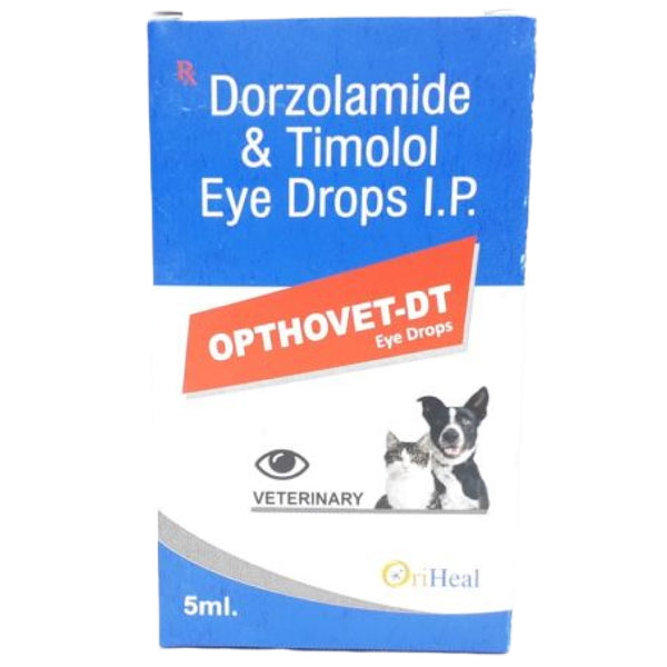 Oriheal Opthovet DT (Dorzolamide & Timolol) Eye Drops 5ml for Dogs and Cats