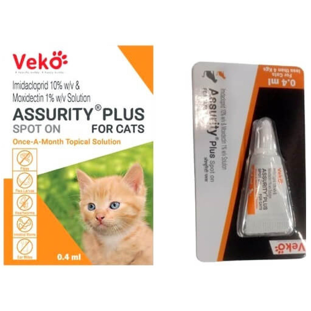 Veko Assurity Plus Tick & Flea Spot On for Cats Cats-Pharmacy Veko Pharmacy