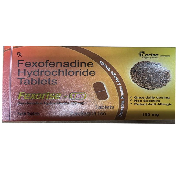 Corise Fexorise 180mg Tablet (Fexofenadine) for Dogs