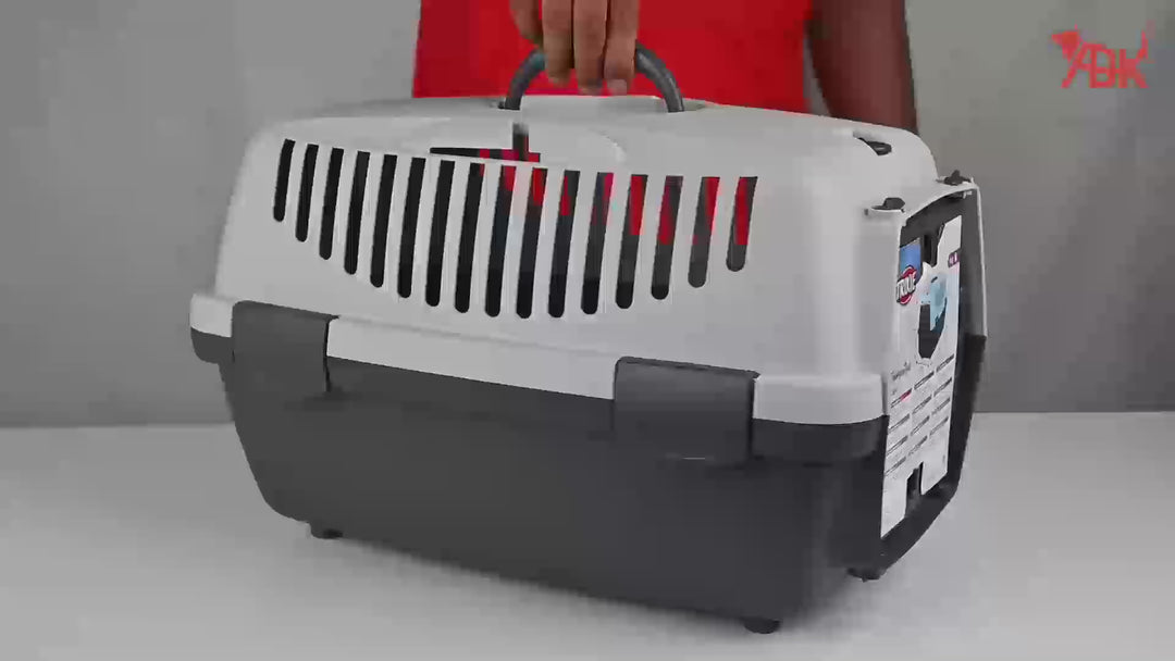 Trixie Capri 1 Transport Box for Dogs and Cats (Light Grey/Liliac) Both-Bedding, Mats & Travel Supplies Trixie