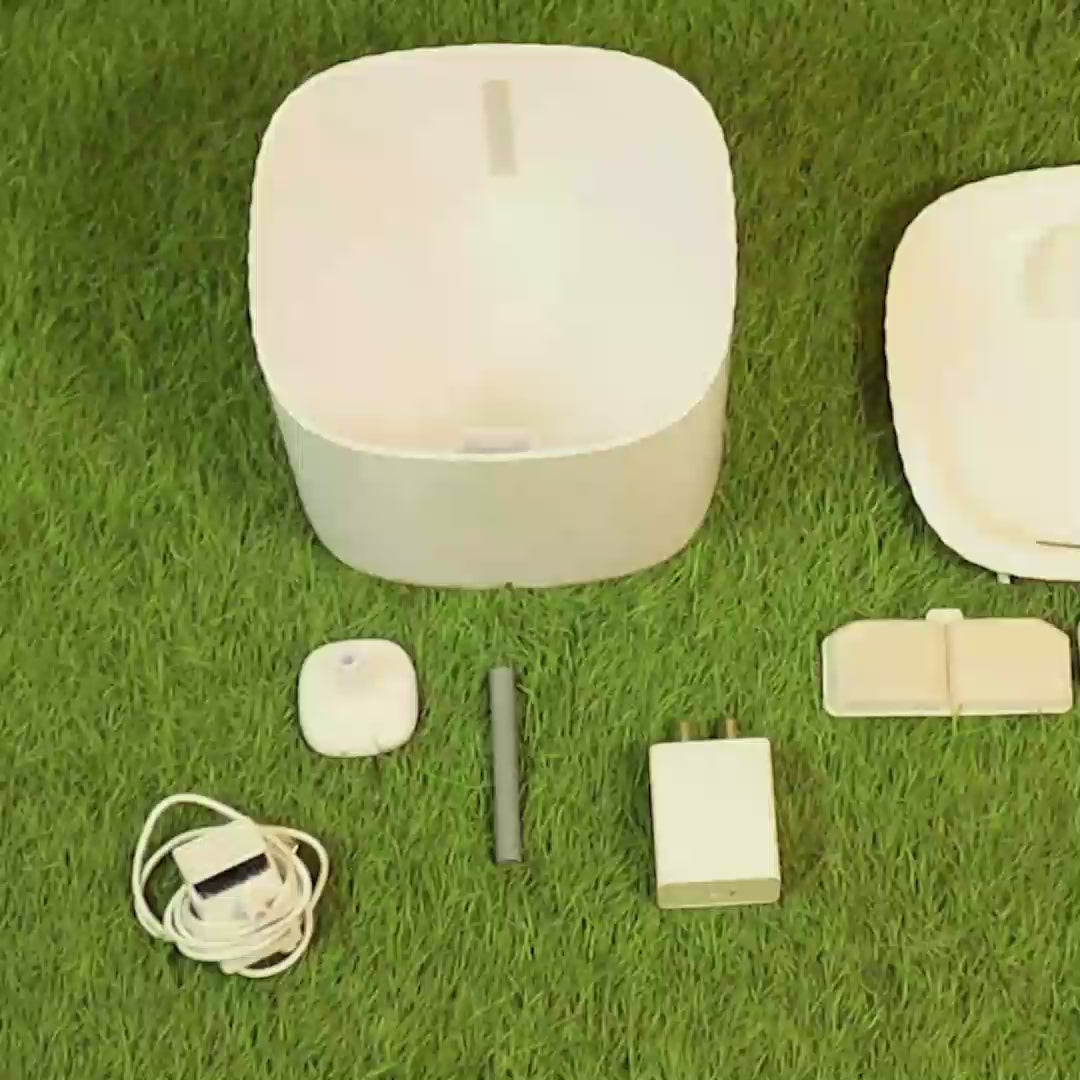 Skatrs Water Fountain with Adapter for Dogs and Cats (White) Rewards Both-Bowls & Feeders Skatrs