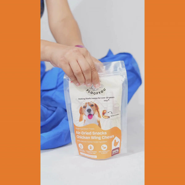 Floofyou Air Dried Chicken Wings Crunchy Dental Chew Dog Treats