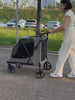 Skatrs Foldable Travel Stroller with Ventilated Mesh Windows for Large Dogs (Grey)