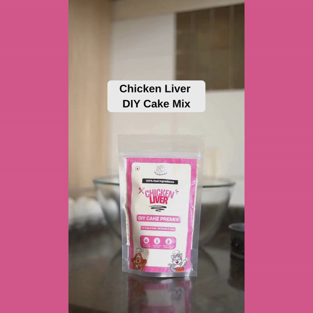 Floofyou Home Made Chicken Liver Birthday Cake Mix for Dogs and Cats Dog Treats + Others FloofYou
