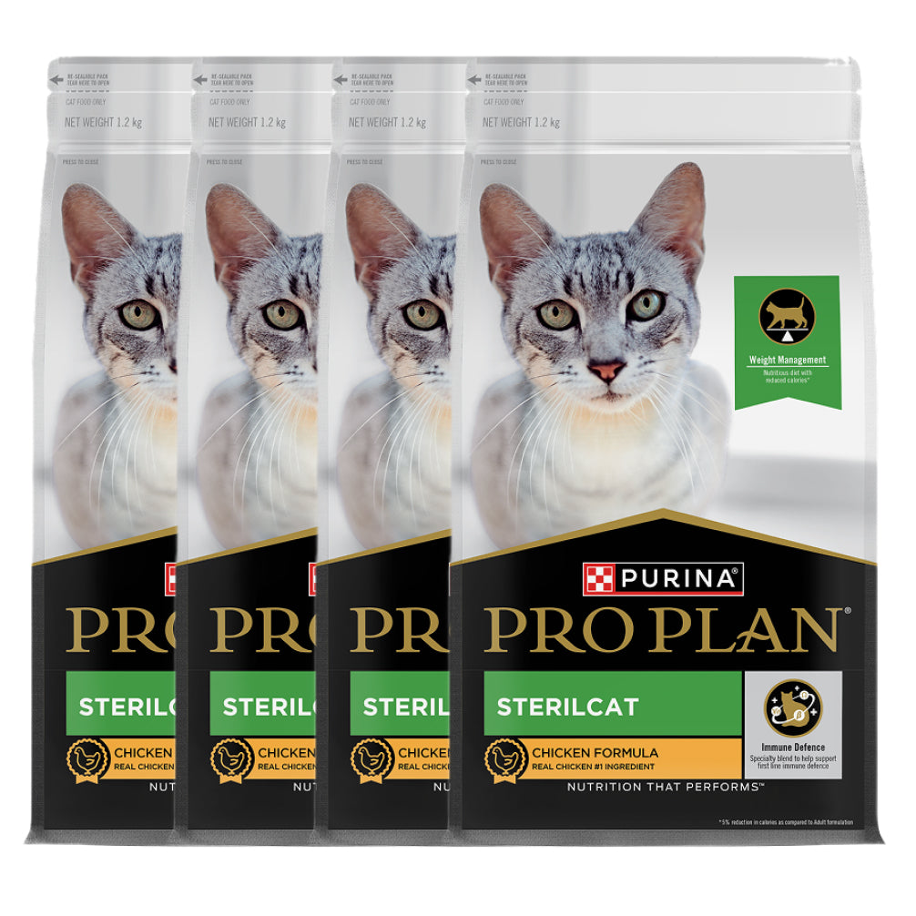 Pro Plan Chicken Flavoured Sterilcat Cat Dry Food Cats- Dry food Pro Plan 4x1.2kg (4.8kg)