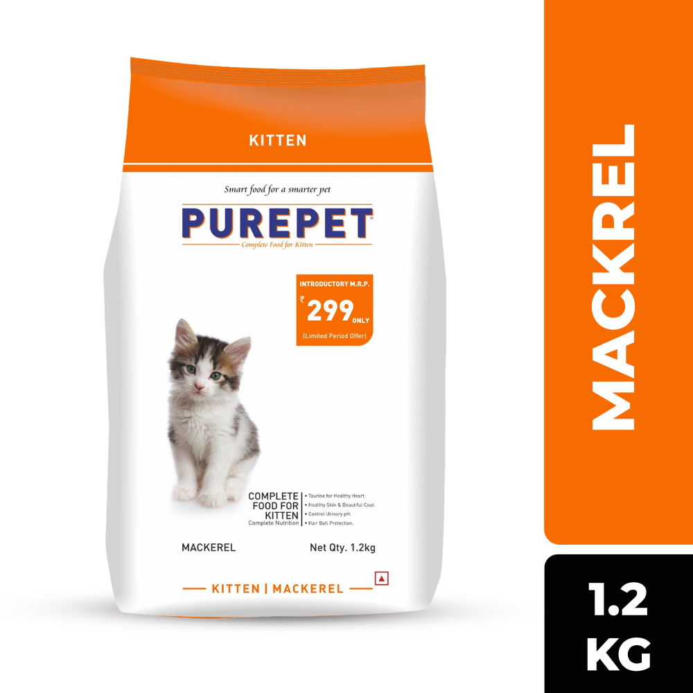 Purepet Mackerel Kitten Cat Dry Food Cats- Dry food Purepet 1.2kg