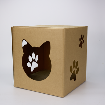 Skatrs Paw and Whiskers Cat House with 2g Premium Catnip Free