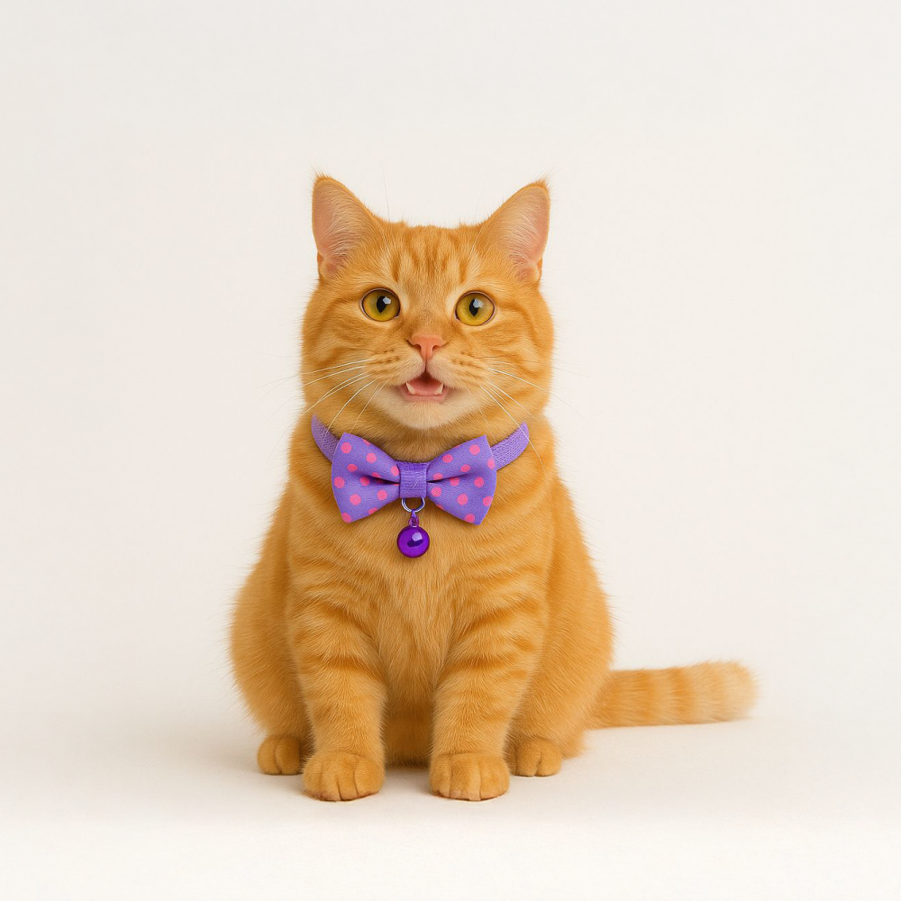 Skatrs Collar with Bow for Dogs and Cats (Purple) Both-Collar, Leashes, harnesses Skatrs 8-12 in Neck