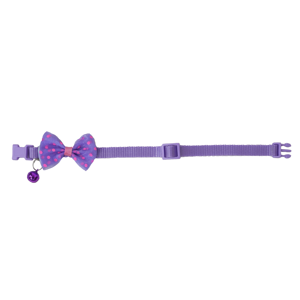 Skatrs Collar with Bow for Dogs and Cats (Purple) Both-Collar, Leashes, harnesses Skatrs