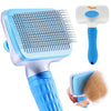 QPets Slicker Brush for Dogs and Cats (Blue) Both-Grooming Supplies Q pets