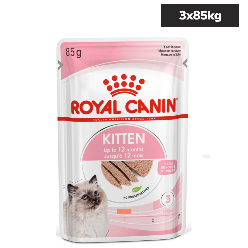 Royal Canin Kitten Loaf Cat Wet Food Cats-Wet Food Royal Canin 3x85g