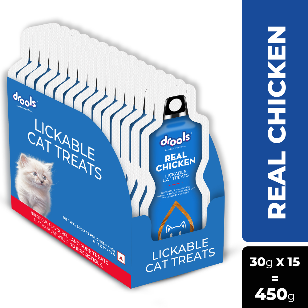 Drools Real Chicken Creamy Lickable Cat Treats Cats-Treats & Others Drools 15x30g