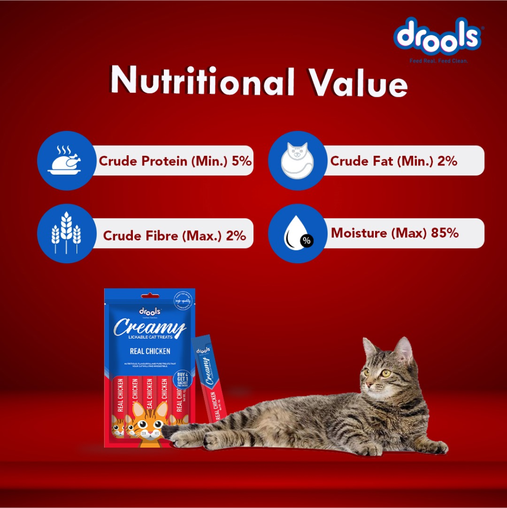 Drools Real Chicken and Crab & Chicken Creamy Cat Treats Combo