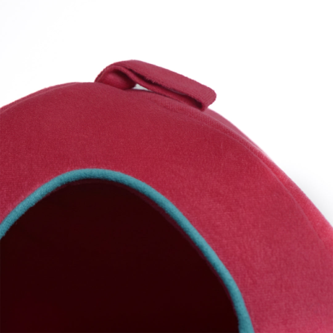 Skatrs Cozy House for Cats, Kittens and Small Dogs (Red and Teal Blue) Cats-Bedding, Mats & Travel Supplies Skatrs