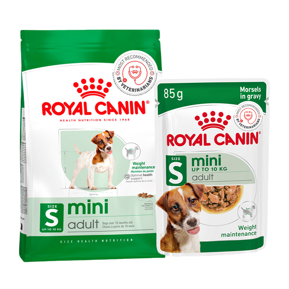 Royal Canin Mini Adult Dog Dry Food Dogs- Dry Food Royal Canin 8kg+2x85g (Wet Food Free)