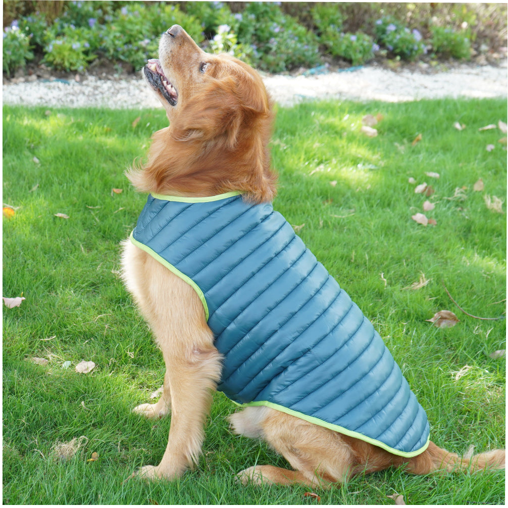 Talking Dog Club Double Trouble Reversible Jackets for Dogs (Blue/Green)