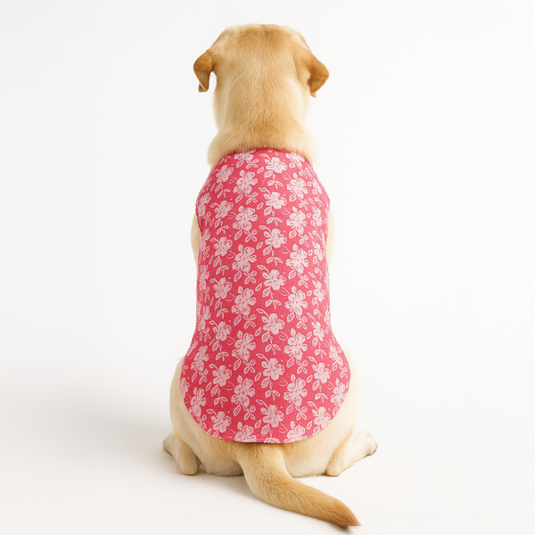 Skatrs Floral Grace Kurta for Dogs and Cats (Pink)