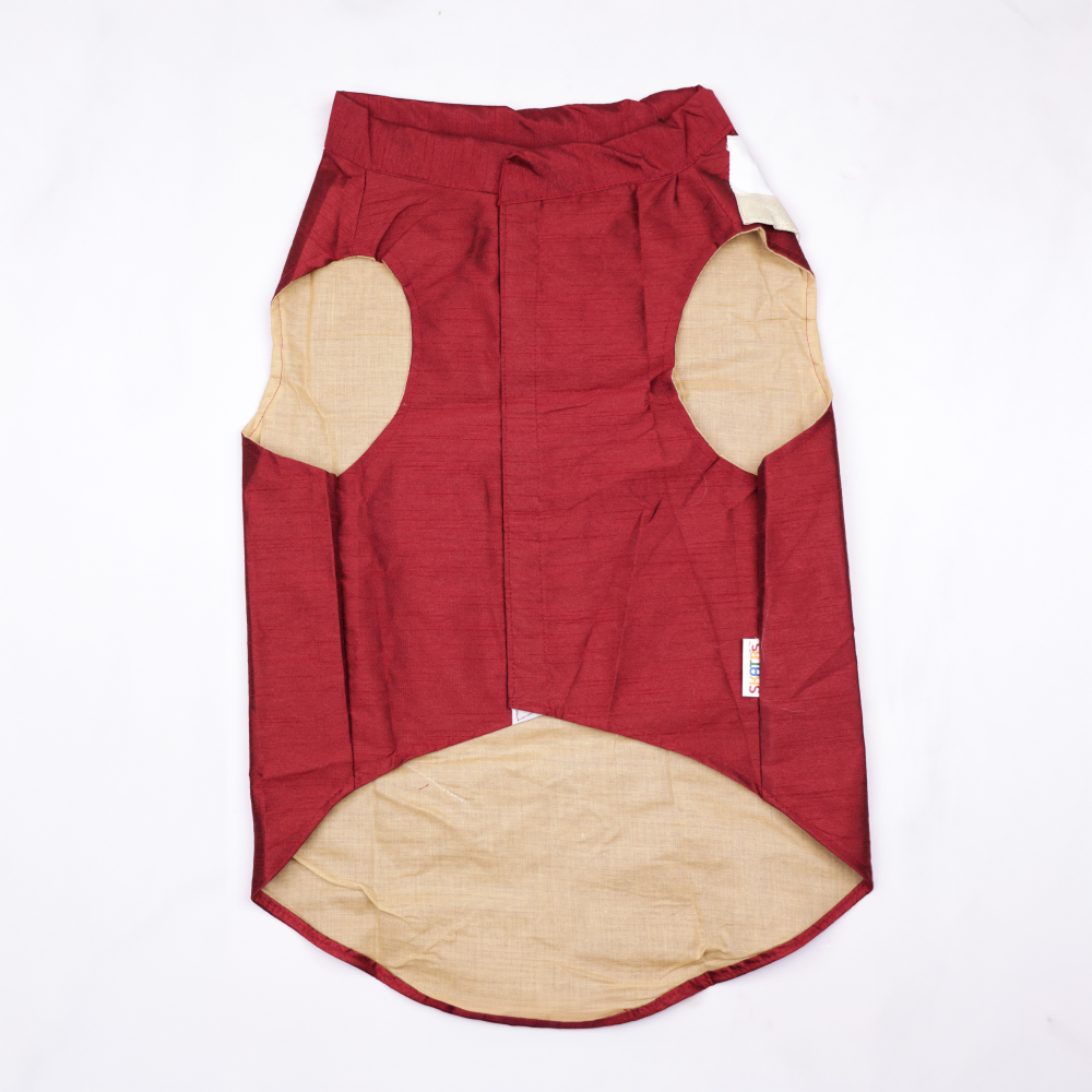 Skatrs Onam Kurta for Dogs and Cats (Maroon) Both-Clothing & Accessories Skatrs