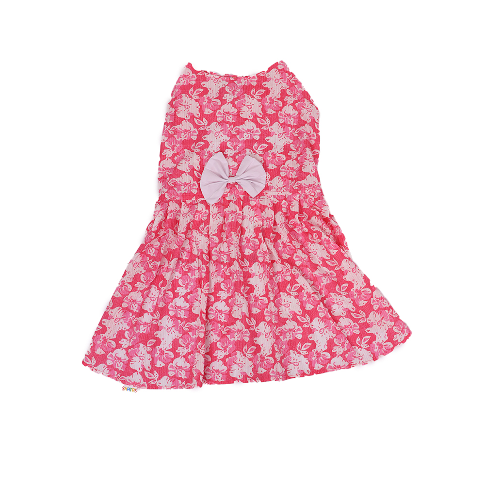 Skatrs Floral Grace Dress for Dogs and Cats (Pink) Both-Clothing & Accessories Skatrs
