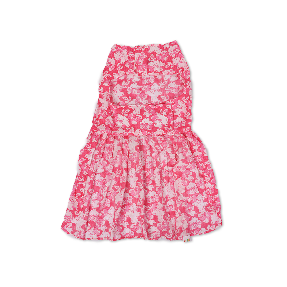 Skatrs Floral Grace Dress for Dogs and Cats (Pink) Both-Clothing & Accessories Skatrs