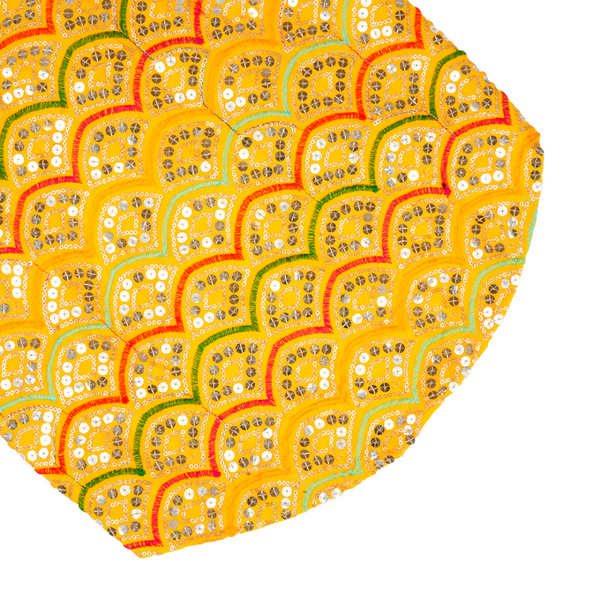 Skatrs Festive Sequence Embroidered Sherwani for Cats and Dogs (Yellow)