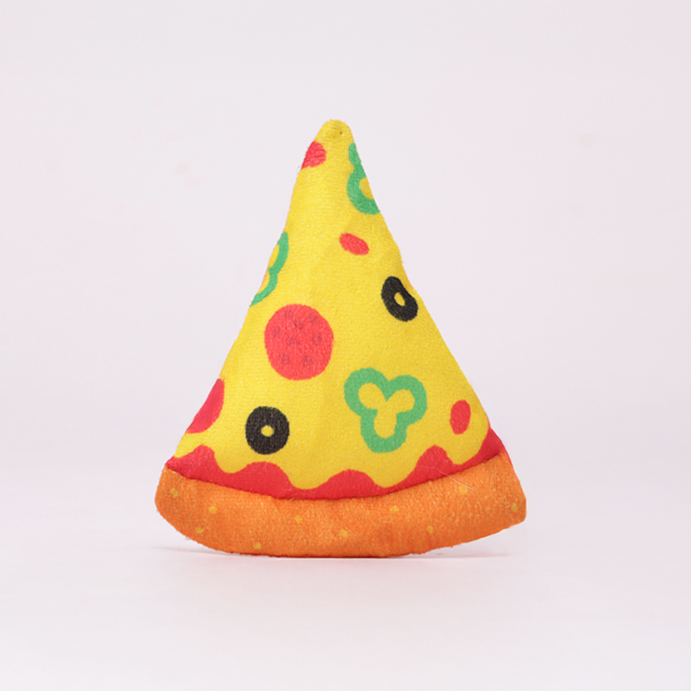 Skatrs Pizza Plush Toy for Dogs Both-Toys Skatrs 15x13.5cm