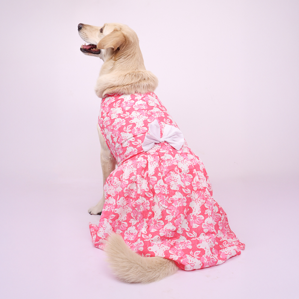 Skatrs Floral Grace Dress for Dogs and Cats (Pink) Both-Clothing & Accessories Skatrs L