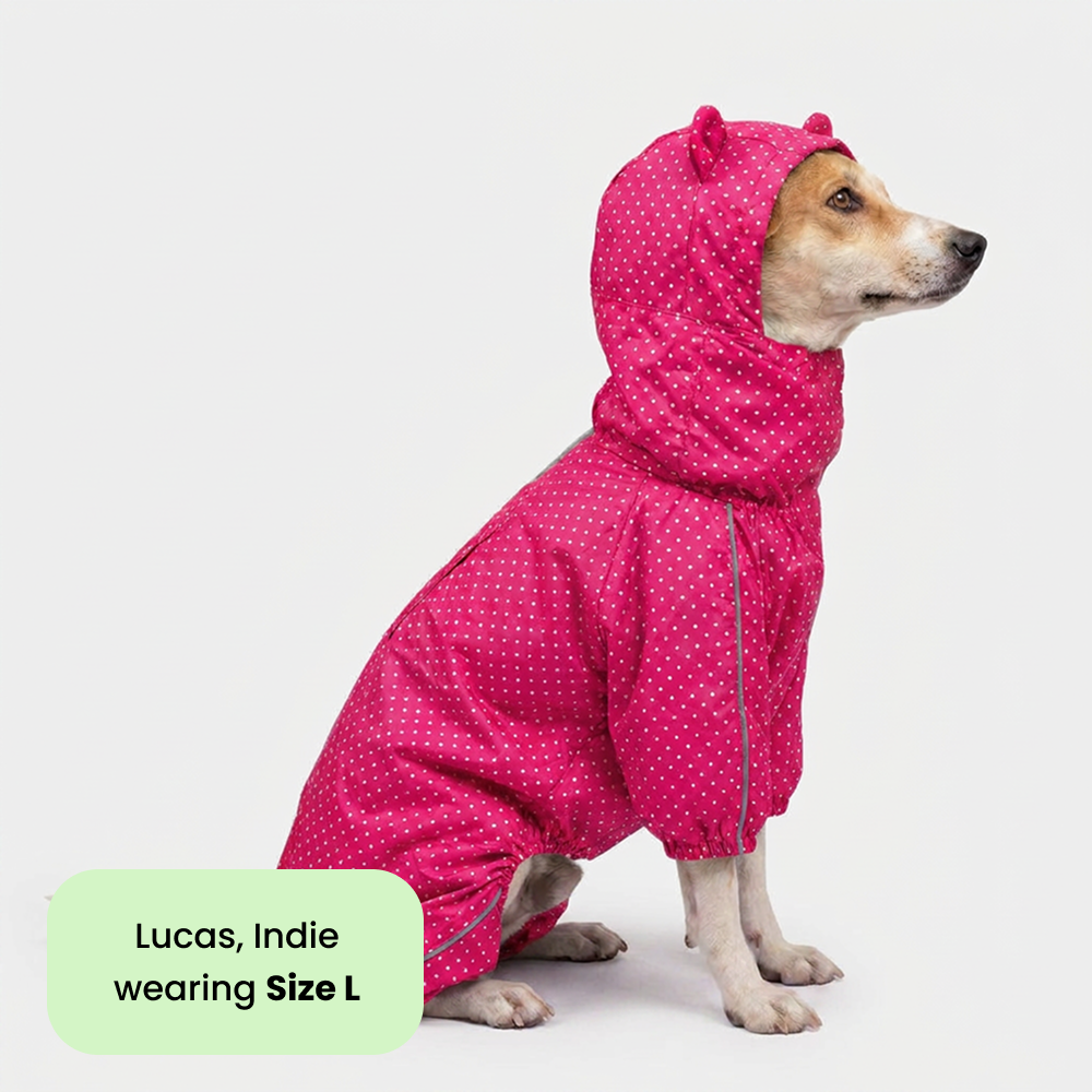 Skatrs RainFlex Raincoat for Dogs (Pink) Dogs-Clothing & Accessories Skatrs