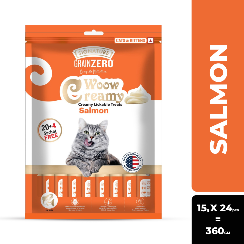 Signature Grain Zero Salmon Lickable Creamy Cat Treats