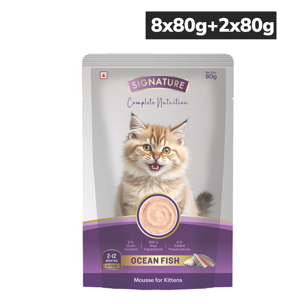 Signature Grain Zero Ocean Fish Mousse Kitten Cat Wet Food