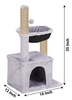 Furrlovers Plush Activity Cat Tree with Condo, Hammock & Jute Rope Scratching Posts for Kittens (Grey) Cats-Toys Furrlovers Dropship