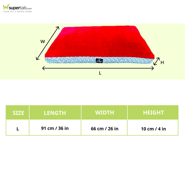 Caninkart Red Fruit Full Lounge Mattress for Dogs