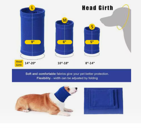 Skatrs Cold and Sound Protection Ear Muffs for Dogs and Cats (Blue)
