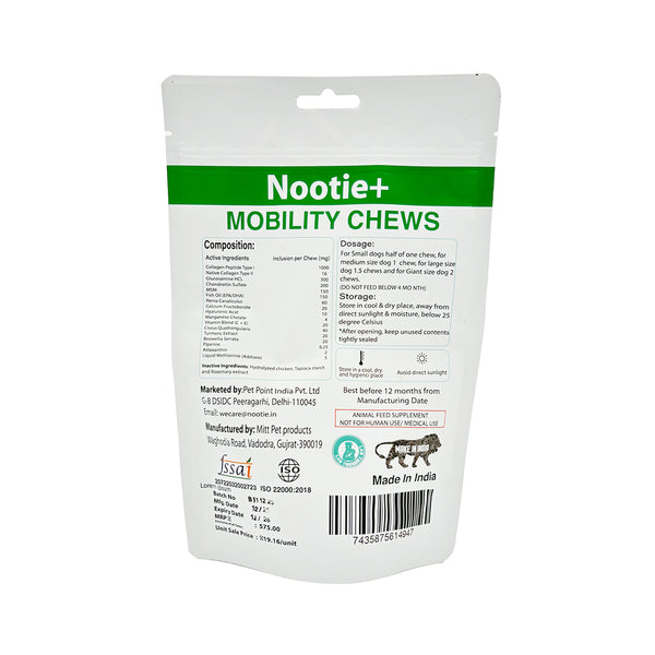 Nootie+ Joint & Bone Mobility Chews Supplement for Dogs