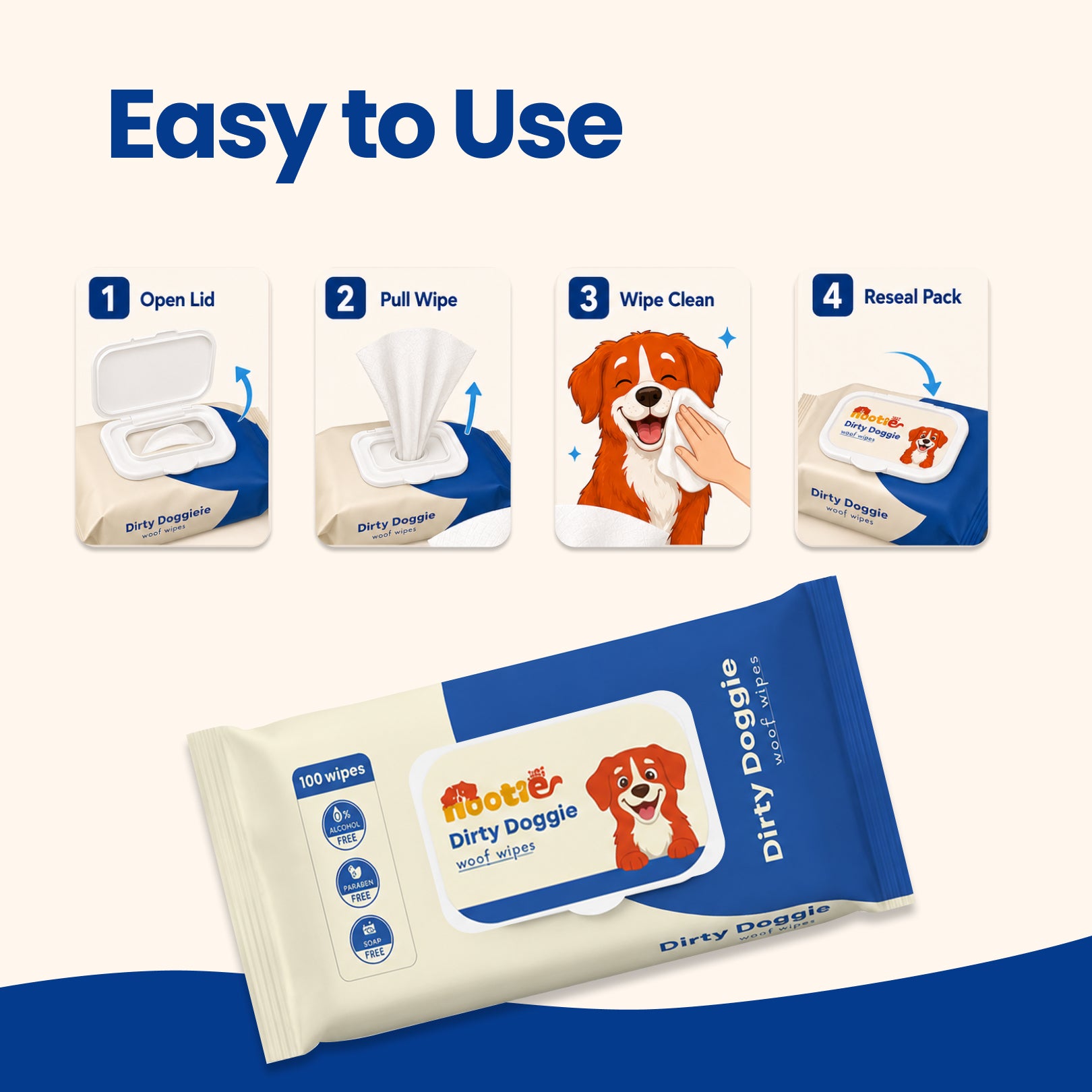 Nootie Wet Wipes for Dogs and Cats Both-Grooming Supplies Nootie