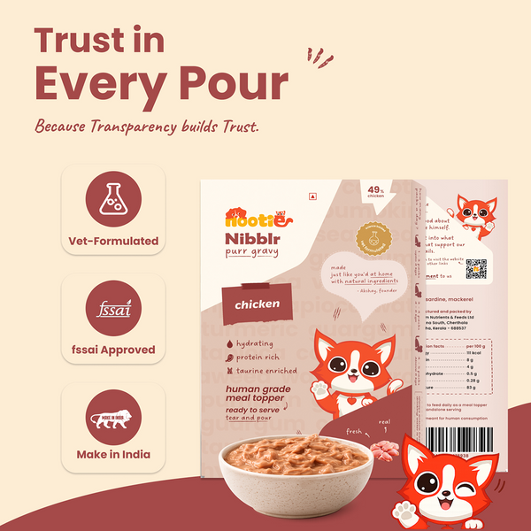Nootie Nibblr Purr Chicken Gravy Cat Wet Food