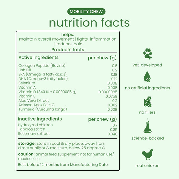 Nootie+ Joint & Bone Mobility Chews Supplement for Dogs
