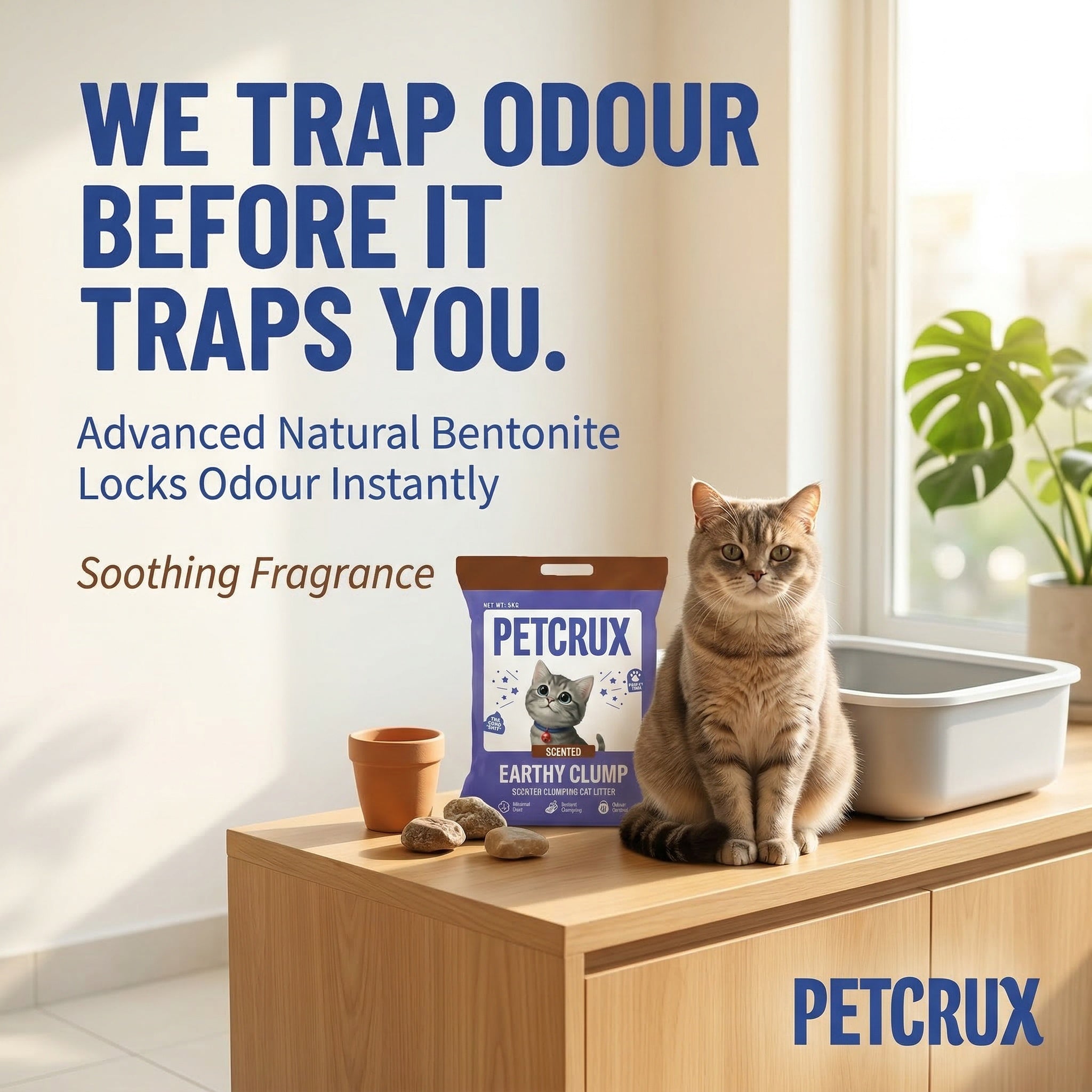 Petcrux Earthy Clump Scented Cat Litter Cats-Litter Petcrux