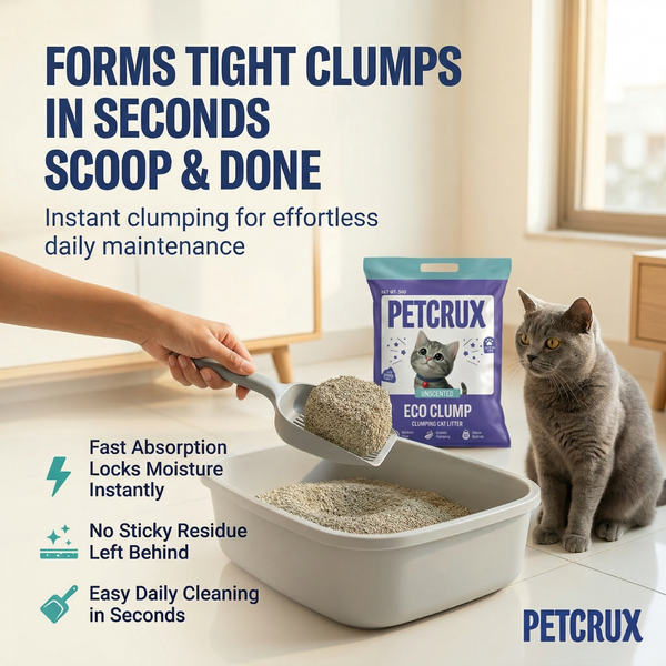 Petcrux Eco Clump Bentonite Unscented Cat Litter