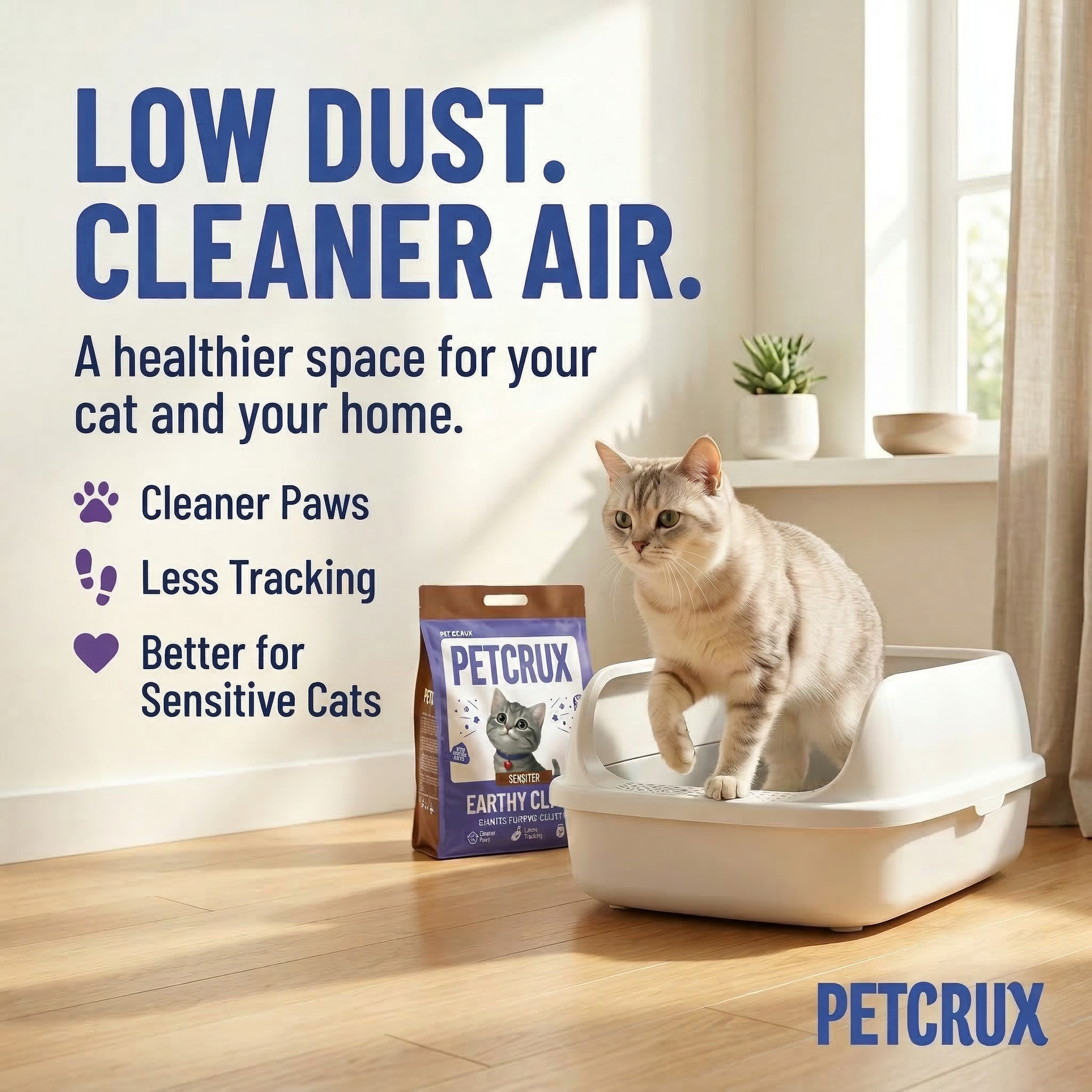 Petcrux Earthy Clump Scented Cat Litter Cats-Litter Petcrux