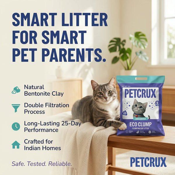 Petcrux Eco Clump Bentonite Unscented Cat Litter
