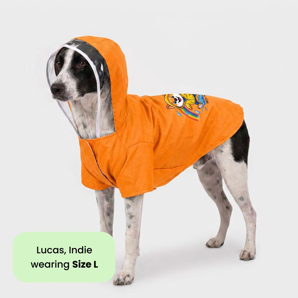 Pets Way Mistiq Orange Rainbhaw Raincoat for Dogs Dogs-Clothing & Accessories Pets Way Dropship
