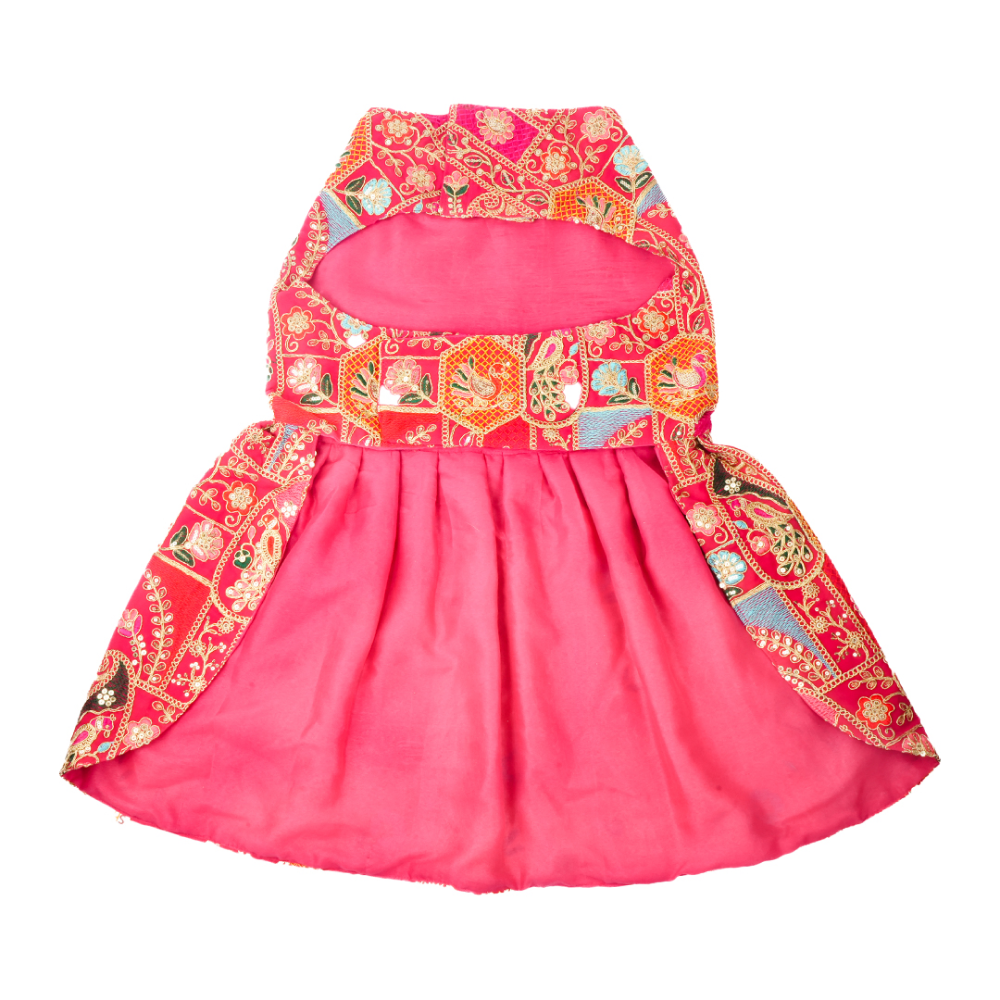 Skatrs Royale Lehenga for cats and dogs (Pink) Both-Clothing & Accessories Skatrs